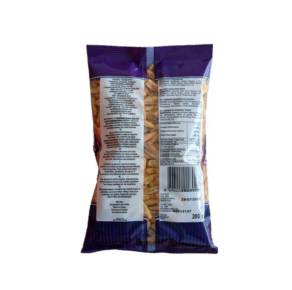 Göral Sonnenblumenkerne mit Gewürz (200g) – MEHR-AN Shop