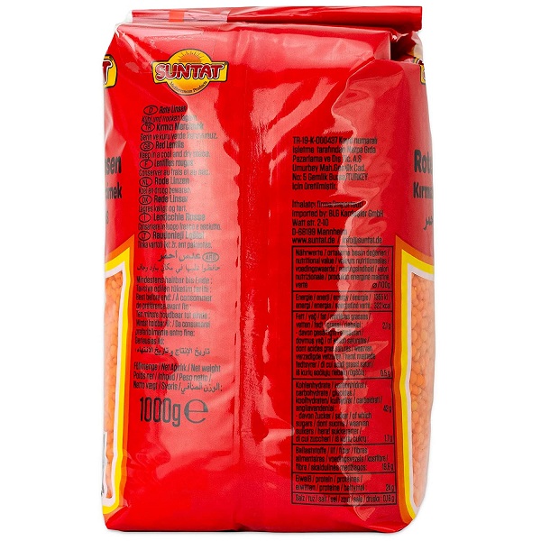 Suntat - Orientalische Rote Linsen aus der Türkei 1 kg, 3,95 €