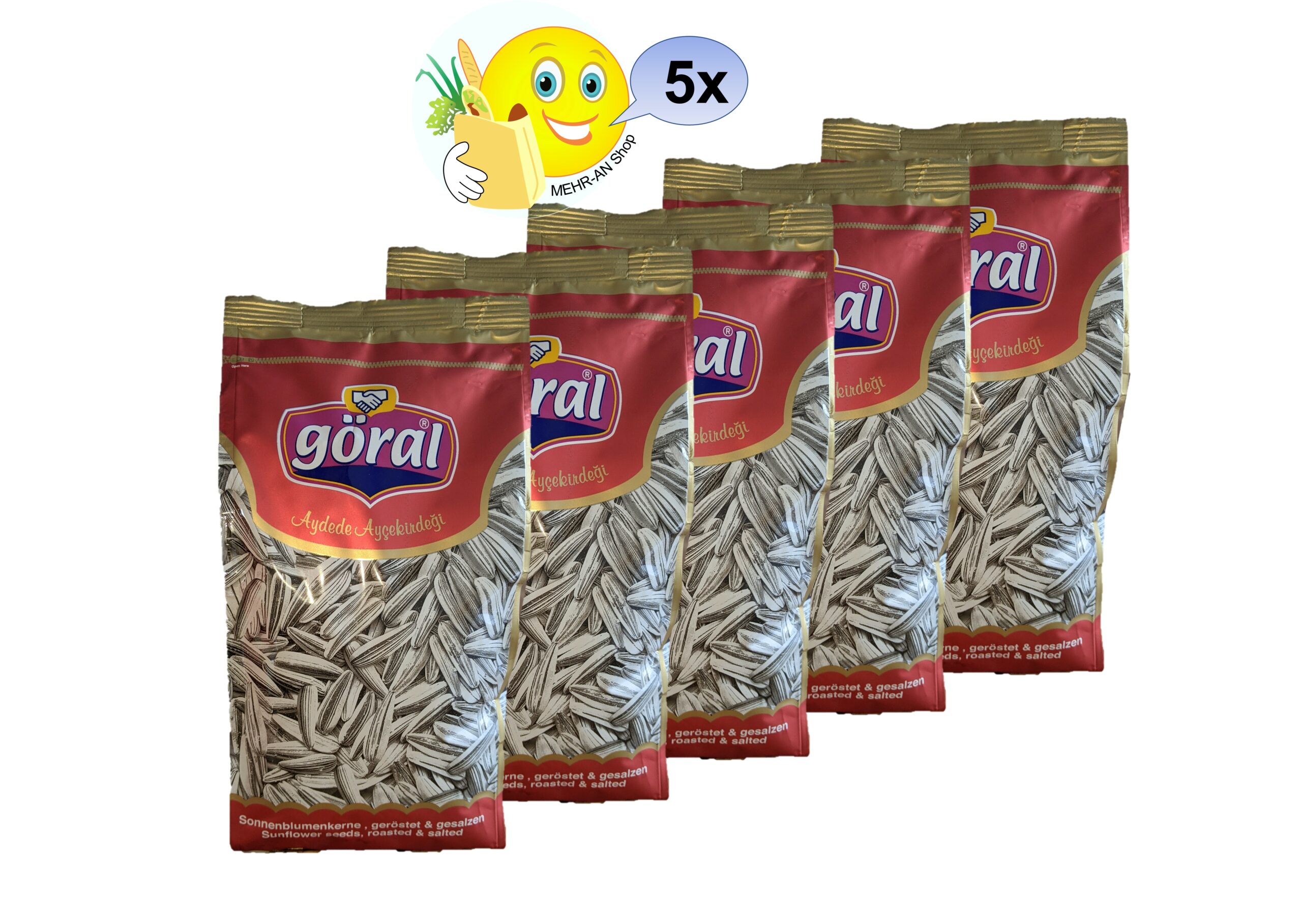 Göral Sonnenblumenkerne geröstet und gesalzen (5x 250g) – MEHR-AN Shop